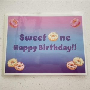 🍩 Set of 6 New Sweet One Donut Birthday Placemats 11.5" x 9.5"
